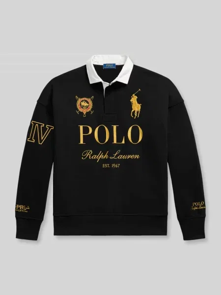 Bluza Polo Ralph Lauren z logo czarna