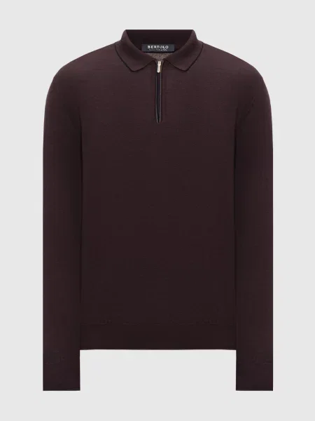 Шерстяное поло Bertolo Cashmere фиолетовое