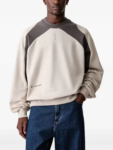 Decupat geacă Adidas cu glugă cu model piele de șarpe alb