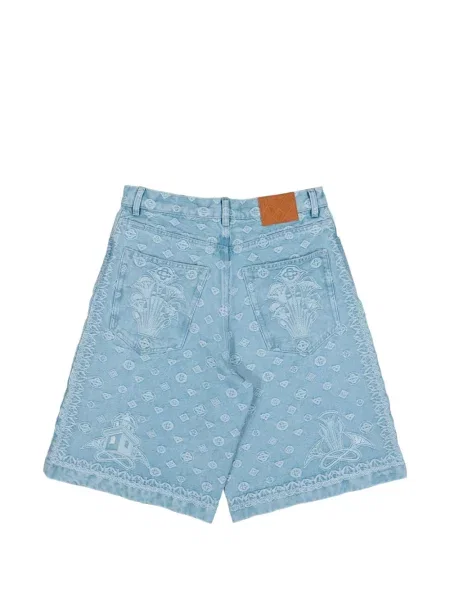 Pantaloni scurți Casablanca din jacard albastru