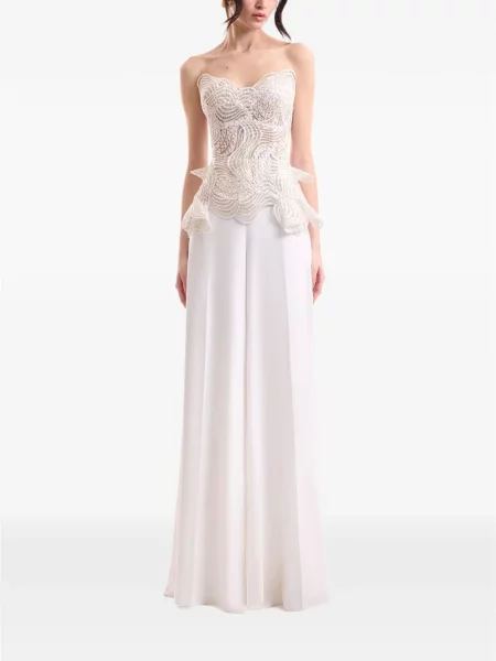 Pantaloni Gemy Maalouf alb