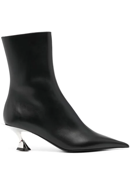 Cizme scurte Mugler din piele negru