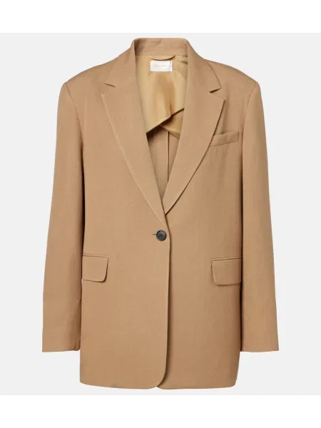 Sacou The Row de mătase bej