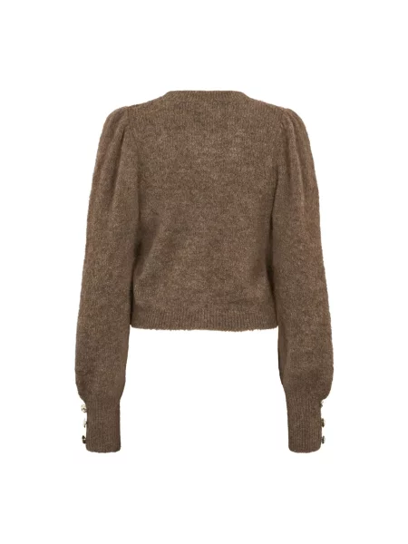 Dzianinowy kardigan Bruuns Bazaar brązowy