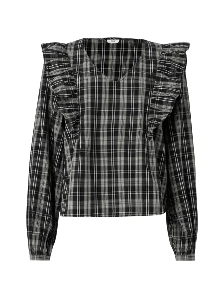 JDY Bluză JDYDOLLY ecru / negru alb