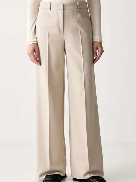 BOSS Orange pantaloni de costum pentru femei bej
