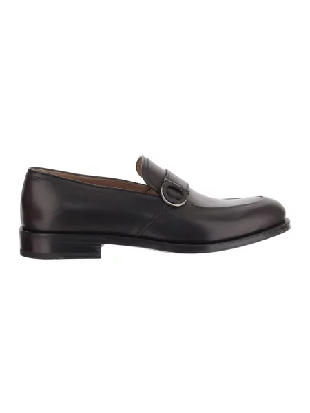 Półbuty Ferragamo skórzane czarne
