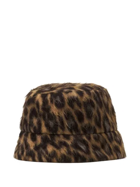 Pălărie Lanvin cu imagine cu model leopard maro