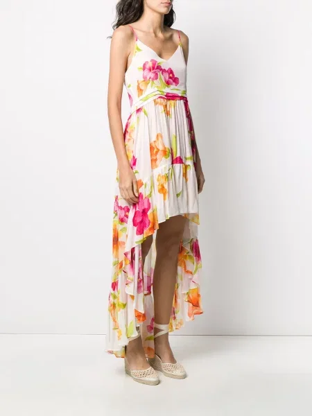 Rochie Twinset cu model floral cu imagine alb
