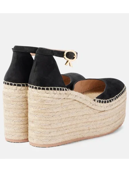Espadrile Gianvito Rossi din piele de căprioară negru