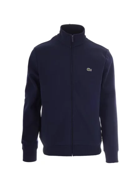 Hanorac din fleece Lacoste din fleece albastru