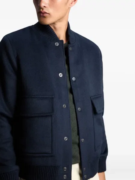 Geacă bomber Woolrich din țesătură twill albastru