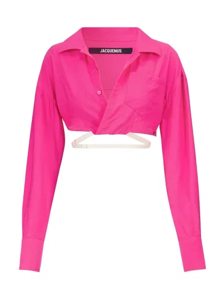 Cropp cămașă Jacquemus roz