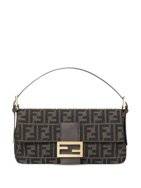 Geantă shopper Fendi din jacard maro