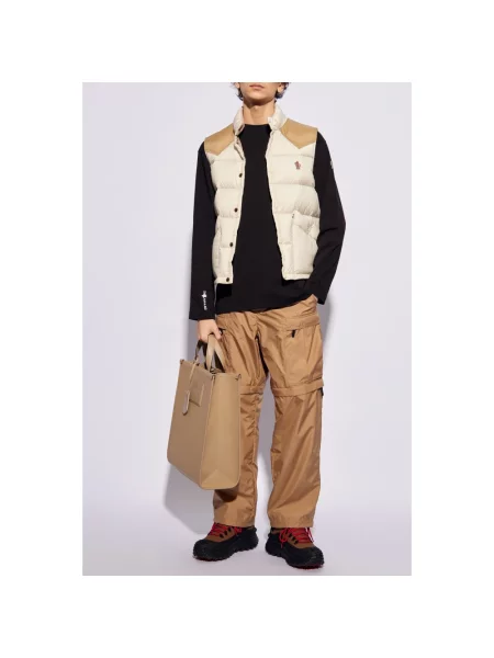 Spodnie Moncler beżowe