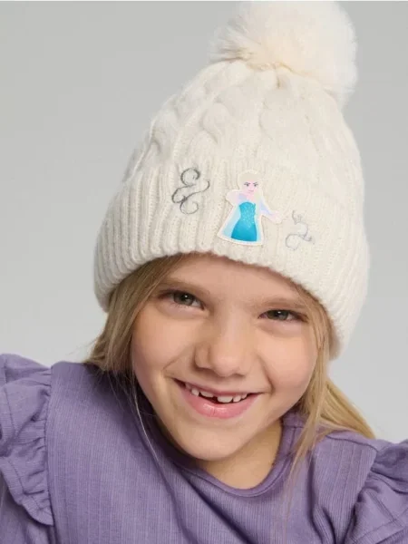 Sinsay Čepice s bambulí Frozen krémová