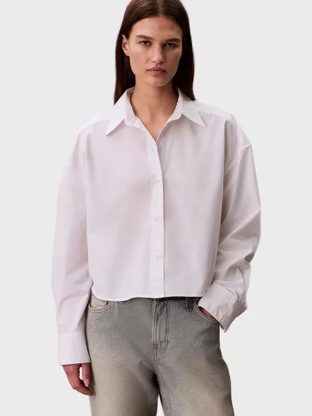 Сорочка Calvin Klein з попліну біла