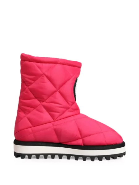Matlasat botine Dolce & Gabbana cu autograf roz