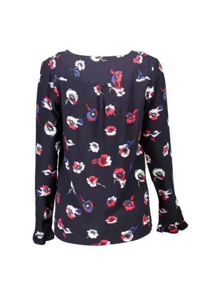 Wielobarwność sweter Gant z dekoltem w serek elegancki czarny