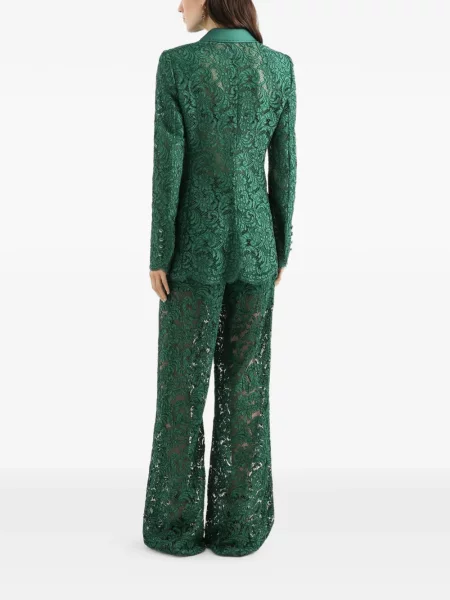 Hlače Dolce & Gabbana s čipkom zelena