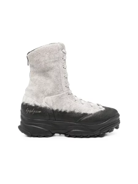 Botki Y-3 skórzane szare