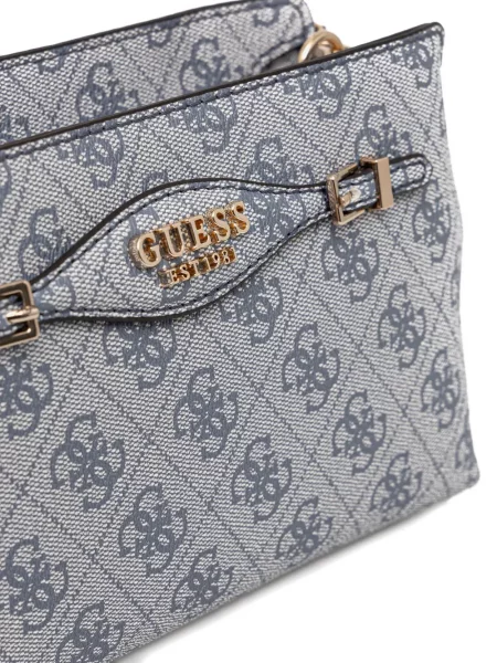 Crossbody torbica Guess s autogramom plava