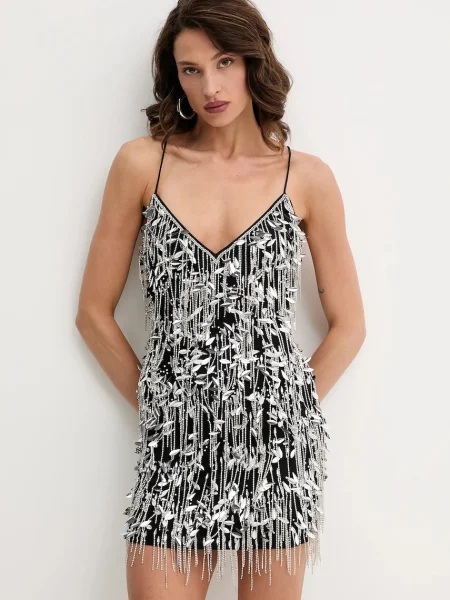 Retrofete ruha Haven mini testhezálló ezüst