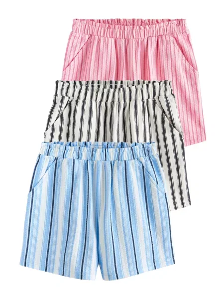 Next Pantaloni albastru deschis / roz deschis / negru alb
