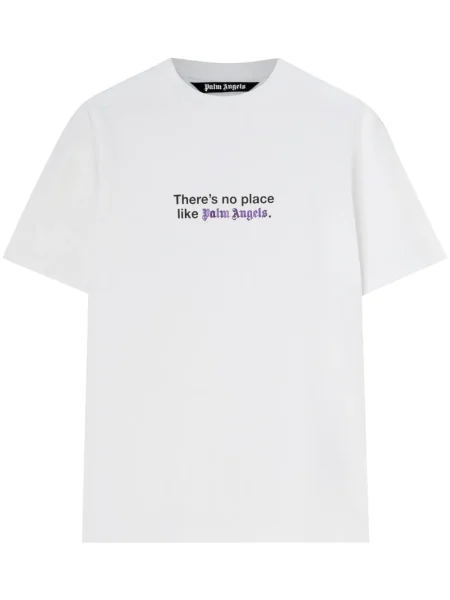 Tricou Palm Angels cu imagine alb