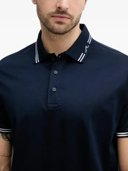 Gulerat tricou polo Paul & Shark cu dungi albastru