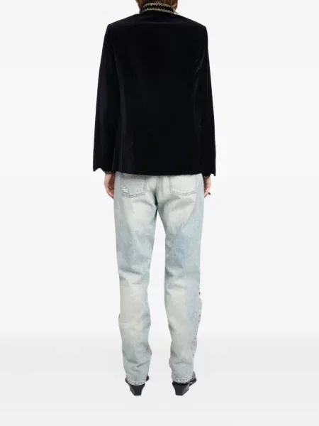 Geacă Zadig&voltaire de catifea negru