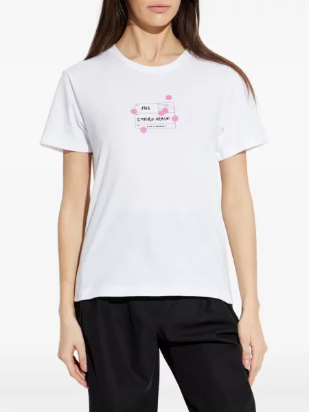 Μπλούζα Emporio Armani με σχέδιο λευκό