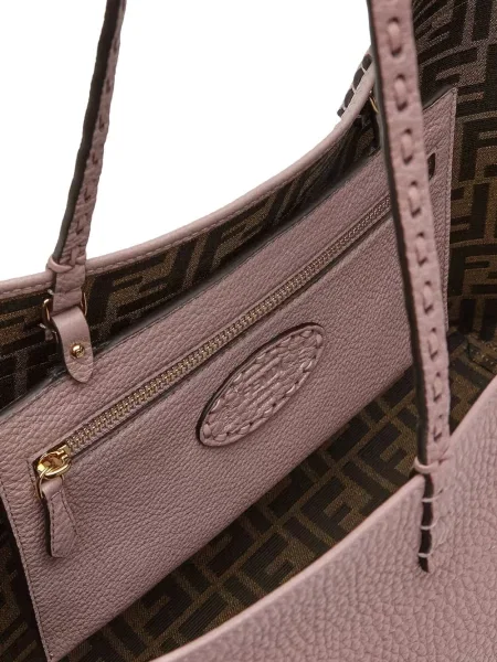 Geanta de piele Fendi din piele roz