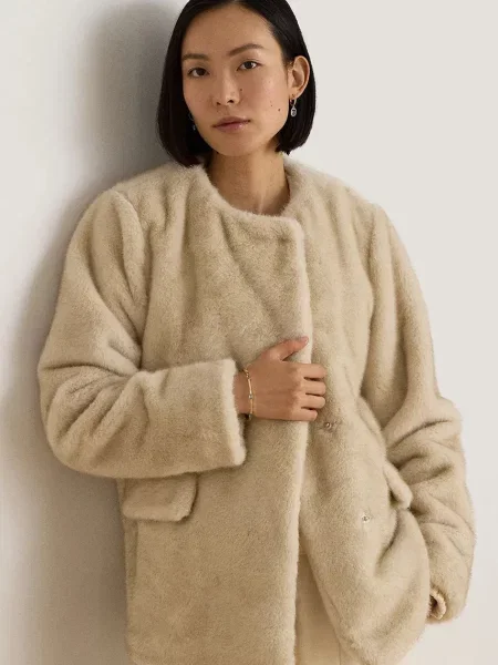 Lauren Ralph Lauren duga jakna za žene bež