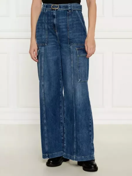 TWINSET Farmer | flare fit | high waist kék