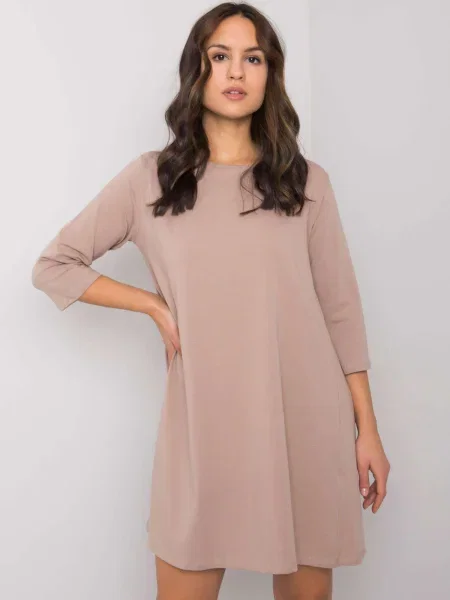 Rochie Rue Paris de costum bej
