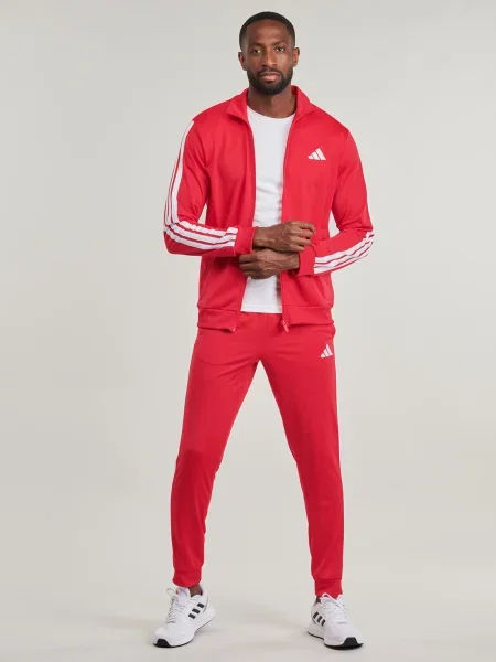 Csíkos melegítő szett Adidas piros