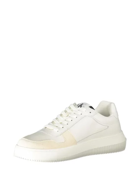 Sneakerși Calvin Klein cu aplicații chunky alb