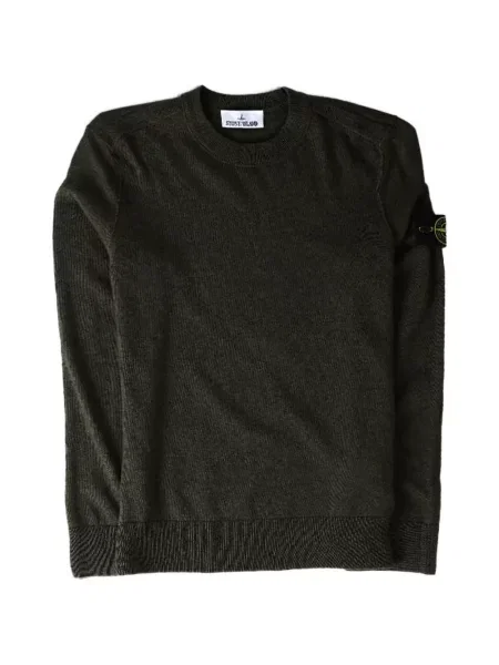 Pulover Stone Island de lână cu strasuri verde
