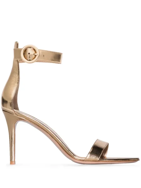Sandale Gianvito Rossi din piele auriu