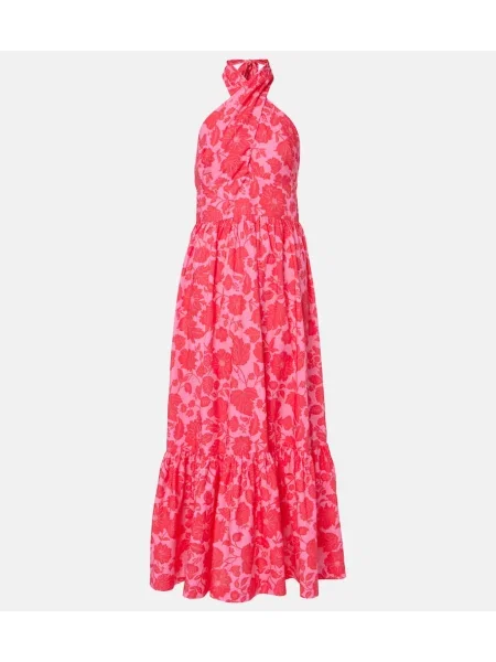 Rochie maxi Heidi Klein cu model floral de costum roz