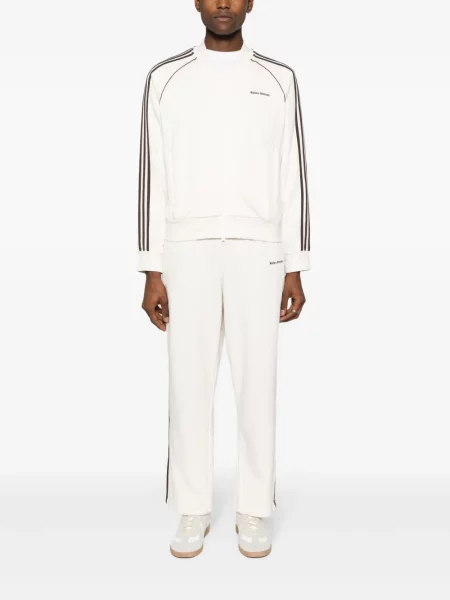 Haftowane sneakersy Adidas Samba skórzane z okrągłym dekoltem zielone