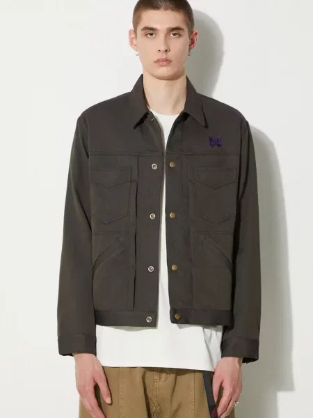 Bunda Needles Penny Jean Jacket přechodná zelená