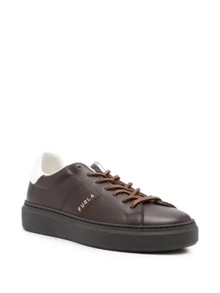 Sneakerși Furla cu imagine maro