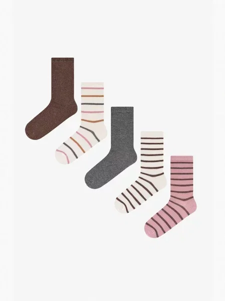 Penti Ponožky PENTI Natural Lines Gestreifte Paar Sneakersocken mix barev