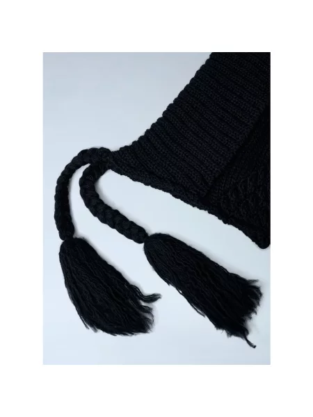 Czapka Yohji Yamamoto wełniana z kapturem czarna