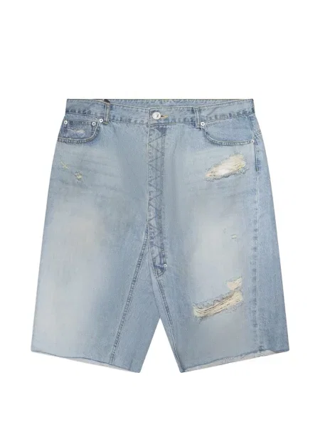Pantaloni scurți din denim Protocol Index zdrențuiți albastru