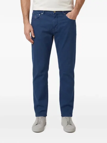 Pantaloni Brunello Cucinelli cu 5 buzunare albastru