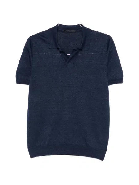 Tricou Tagliatore cu decolteu în V albastru