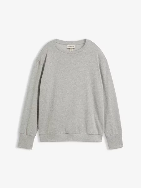 Bluza oversize z miękkiej mieszanki bawełny szara